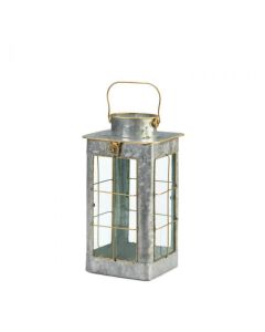 SMALL FARMHOUSE GALVANIZED LANTERN